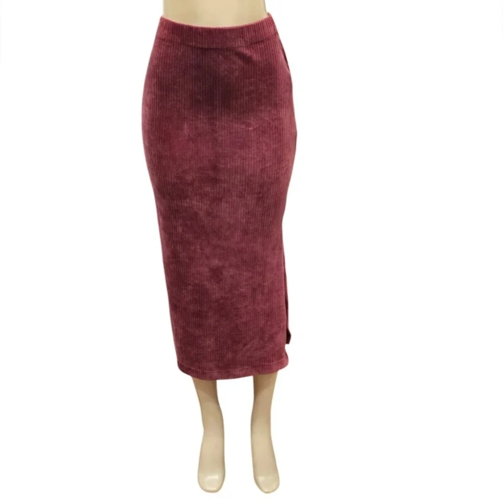 Free‎ People Helen Ribbed Tube Midi Skirt Women Size XS